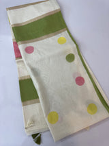 Semi chanderi saree with multi color polka dots- MSF334