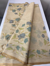 Tissue linen saree MS88651