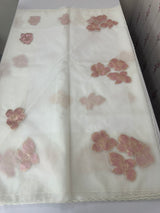 Soft Organza tissue Applique work saree MSLK116