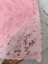 Mul chanderi saree with applique borders MSH112 - Pink