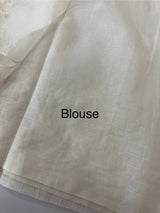 Moonga checks saree with Applique borders  MSK788 Offwhite