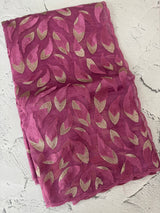 Glass organza saree with thread work- MOS351