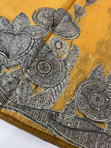 Soft kota silk saree with french knots and kanta embroidery MS16538