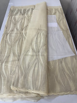 Semi organza saree with thread work - MSH910 Ivory