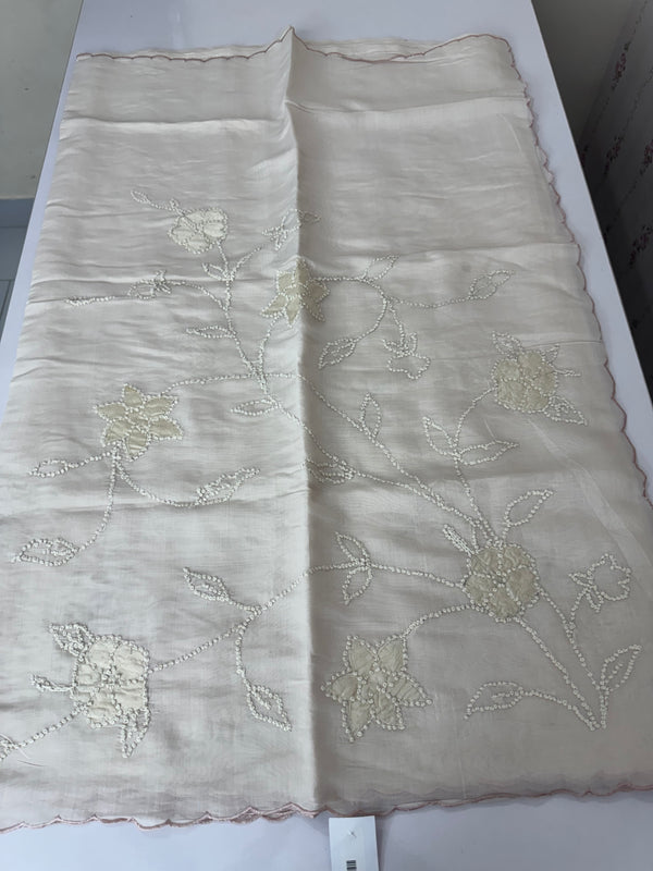 Malai chanderi knot and kanta embriodery saree  MS5556