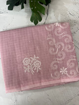 Kota moonga checks embriodery saree MS1494 DustyOnion