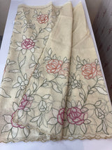 Kota silk cotton saree with applique embroidery work MS8867