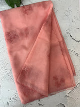 Organza saree with embroidery - MSH375 PeachPink