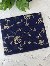 Soft kota checks saree with embroidery MSK2158- DarkBlue