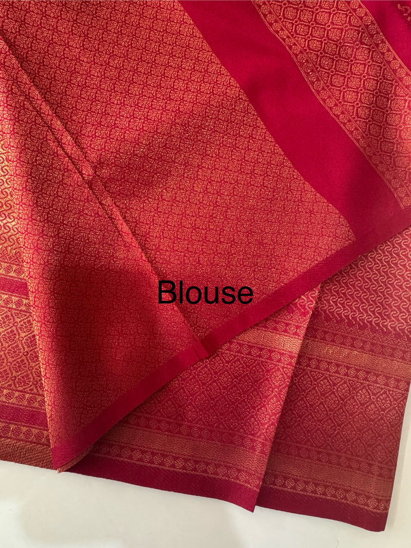 Banarasi soft silk saree MKSS1553 DarkPink