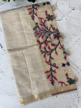 Jamdani silk Cotton Saree with thread work  MSJ795
