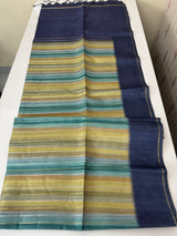 Multi color Semi soft silk saree with borders MSS590
