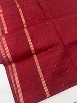 Tussar mix soft silk saree with Retta pettu borders - MST988 Maroon