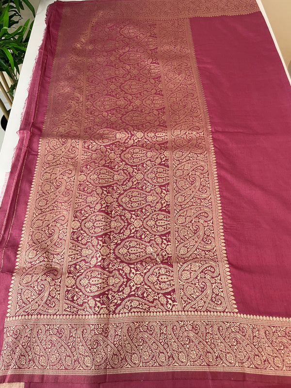 Blended tussar silk saree with Banarasi border FBTW3026