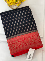 Banarasi viscose Georgette saree MKGS611- Black to Red