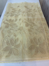 Organza saree with tissue applique work MS5081- Ivory