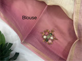 Kosa Tussar silk saree with hand embriodery - MS8199 BlushPink