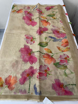 Handworked Tissue linen saree MS88651