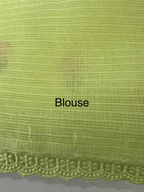 Kota checks saree with embroidery MS7679 - Green