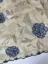 Semi tussar appliqué work saree MTS6589