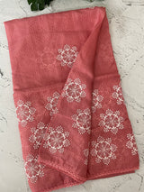 Soft kota checks saree with embroidery - MS7676