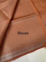 Premium Brocade Soft Silk Saree MS6788 - Peach