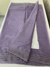 Handworked Organza saree and blouse MCW376 LightPurple