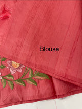 Art tussar saree with embroidery MST677