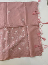 Butter silk saree with embroidery MTS569