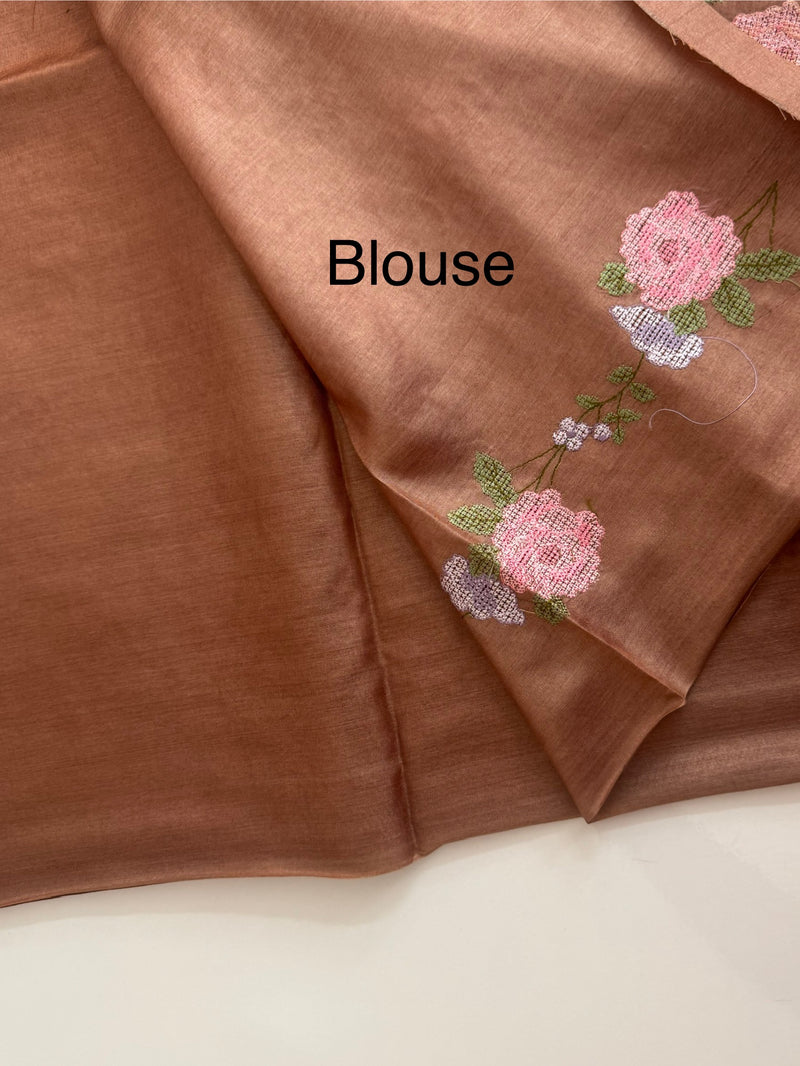 Pure desi tussar silk saree with embroidery- MTSS659 (15)