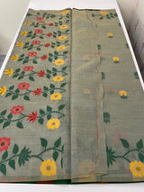 Jamdani silk Cotton Saree with thread work  MSJ787