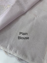 Kota Moonga checks Applique work saree  MSH278 DustyLavender