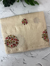 Blended soft tussar silk saree MS90543- Cream