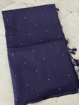 Crepe chiffon saree MSH216 DarkBlue