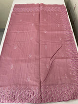 Semi tussar saree with cutwork MSHK566 OnionPink