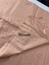 Butter silk saree with embroidery MTS569