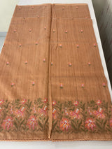 Blended matka Tussar silk saree with embroidery MS4856