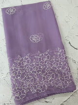 Georgette saree with embroidery work MSG456