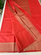 Blended tussar silk saree with Banarasi border FBTW3026