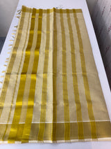 Kerala Golden tissue saree - lines