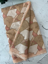 Jute Linen saree with thread work MSH206 Peach