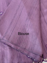 Cutwork Semi tussar saree MTSS680 Purple