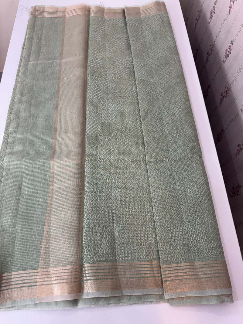 NetKota thread work saree MS2287- DuskyGreen