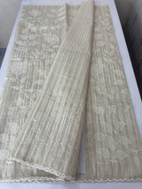 Mul chanderi saree with applique work MSH147- Offwhite