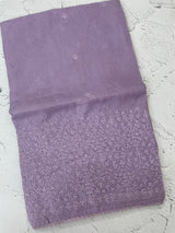 Soft kota checks saree with embroidery - MS7695 Lavender