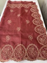 Silky kota saree with embriodery MS16334 - CrimsonPink
