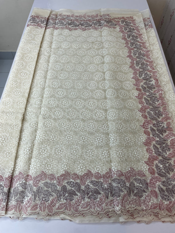 Phulkari NetKota embroidery saree - MSH987