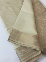 Banarasi blended tussar saree with zari weaving - MS76445