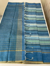 Multi color Semi soft silk saree with borders MSS590