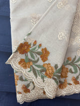 Kota silk saree with cross stitch embriodery MS13508C